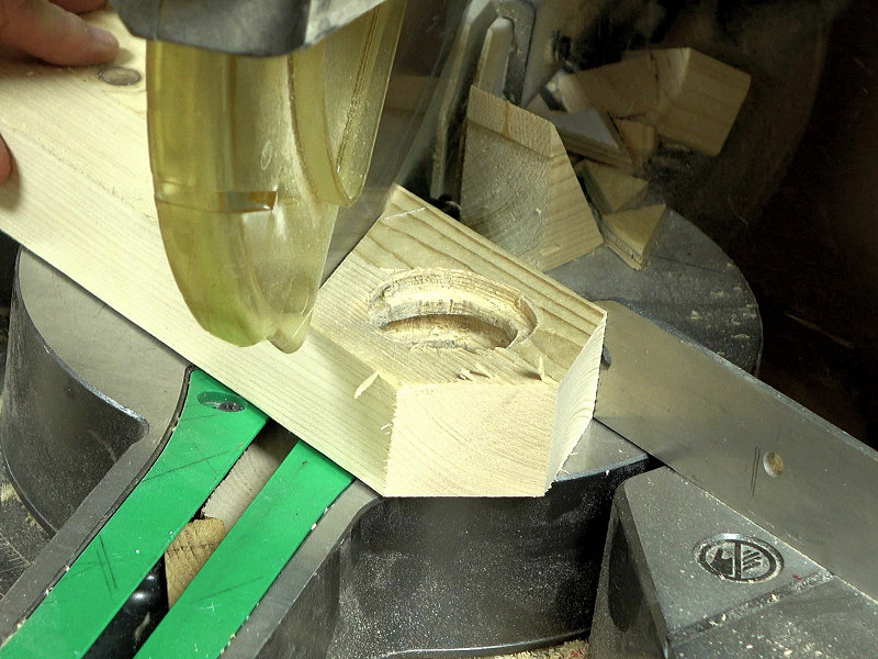 cutting it into a hex nut shape